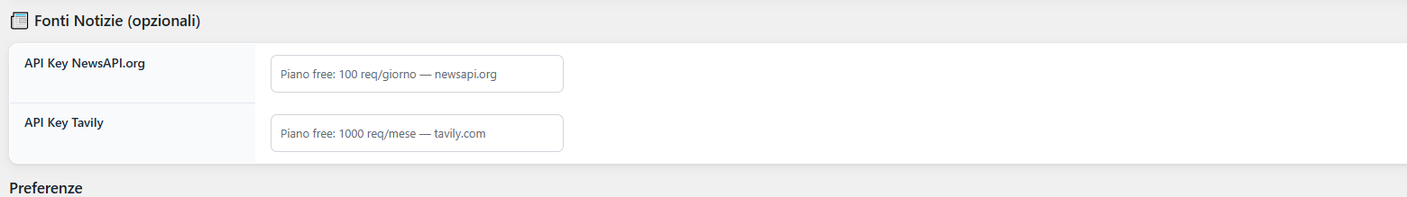 News Source Management screenshot