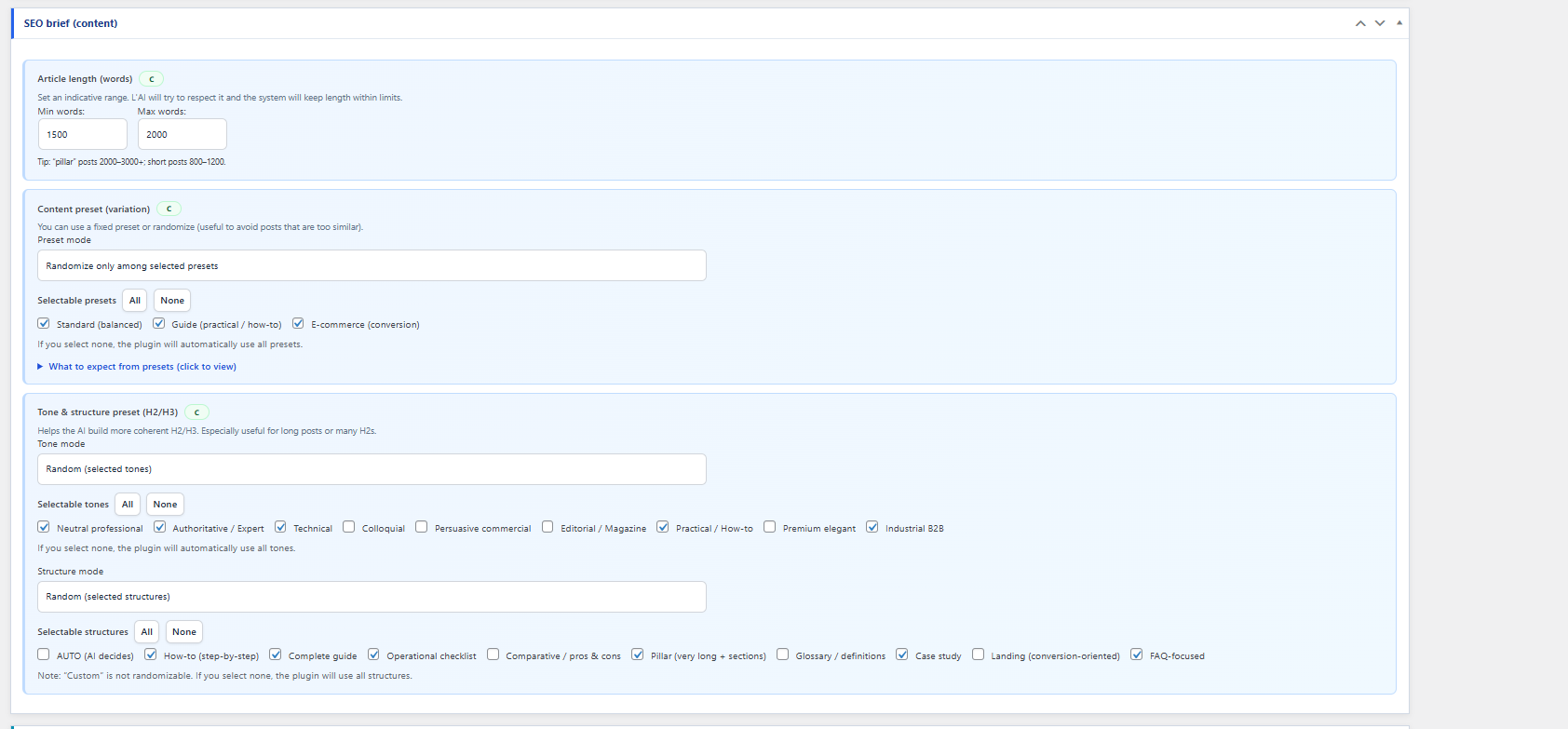 SEO content brief