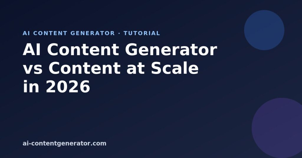 AI Content Generator vs Content at Scale in 2026: WordPress-native or SaaS?